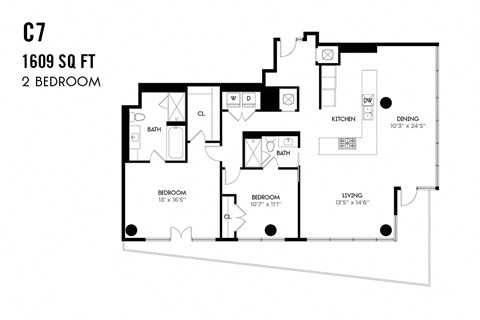 Two Bedroom C7 Apex The One